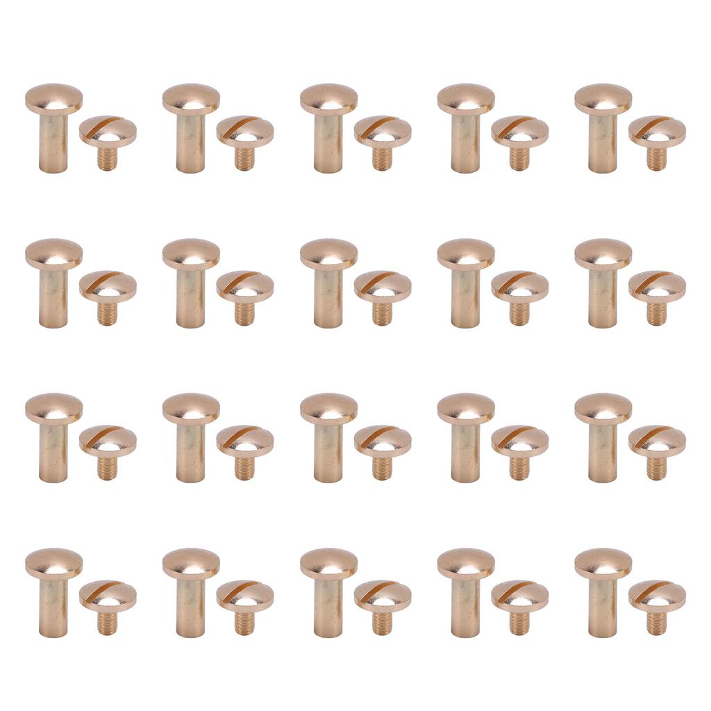 20 Zestaw 8 X 10mm Nity Introligatorskie Zestaw Mieszany Stop Cynku Rowkowane Wysokiej Wytrzymałości Śruby 8 X 5mm dla