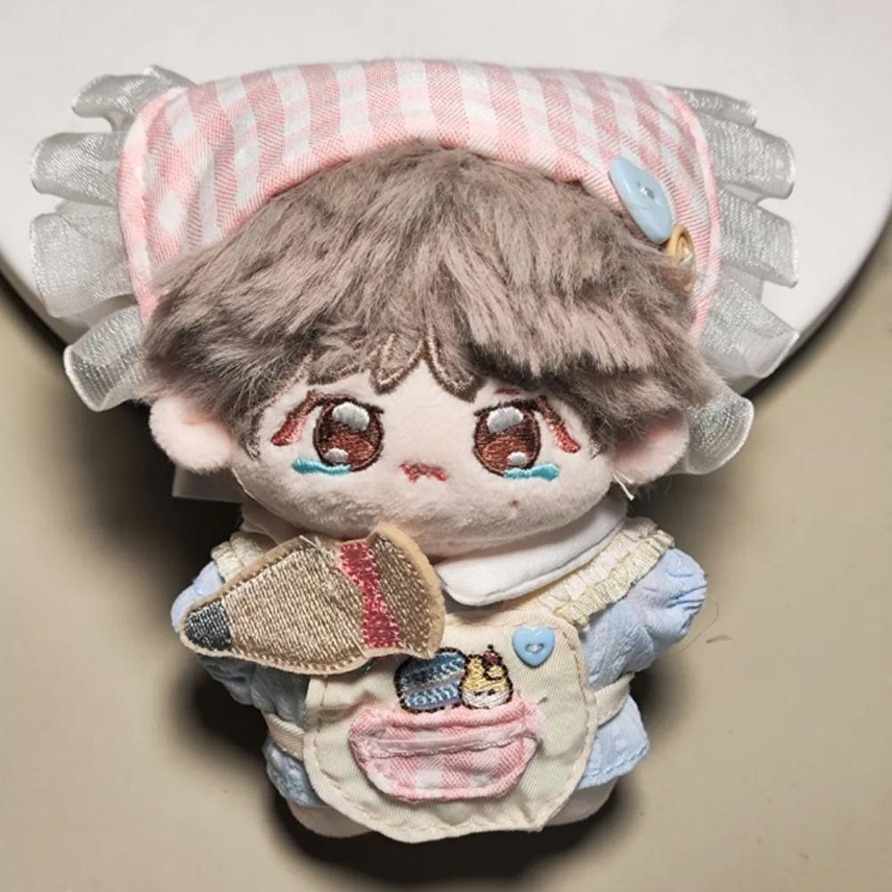 

Apron Doll Clothes Outfit Headscarf Doll Dress Up Set 10cm Cotton Doll Clothes Doll Accessories 1 set