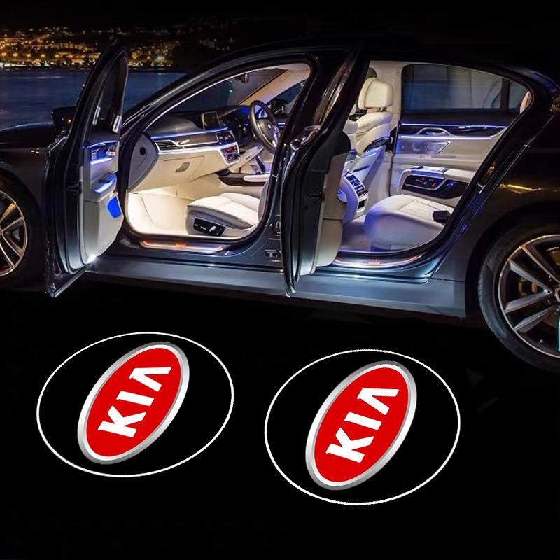 2pcs LED Car Door Welcome Light Car Emblem Projector Universal Light For KIA Picanto Rio 3 Ceed Sportage Cerato Soul Sorento K5 hbsp50