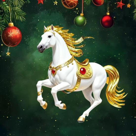 2D Flaches Pferd Auto Hängeornament Acryl Pferd Rückspiegel Anhänger Feiertag Winter Hängezubehör für Weihnachtsbaum Auto Innenraum Wand Fenster