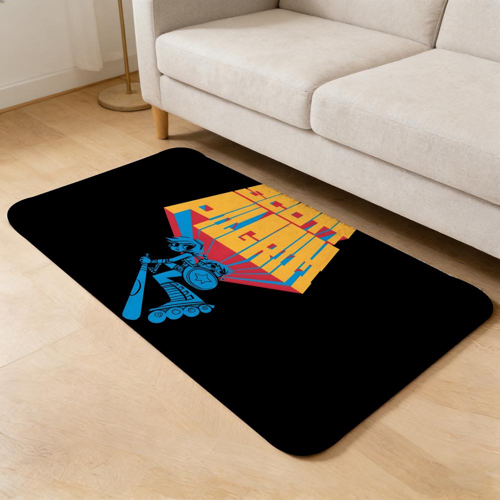 Comic S-Scott Pilgrim Floor Mat Flannel Door Mat Non-Slip Absorbent Washable Indoor Home Rug