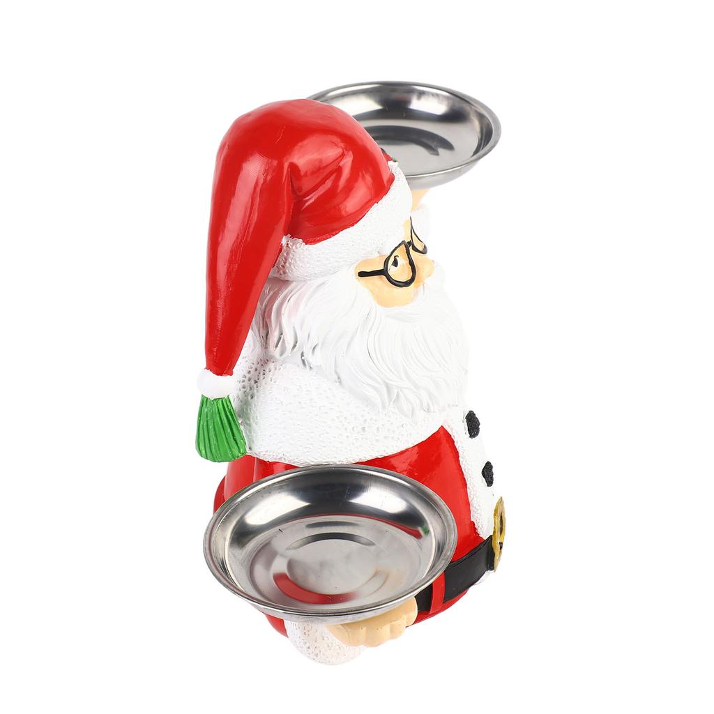 Držák na vánoční dobroty Santa držící podnos Mísa na ovoce Stojan Pryskyřice Domácí párty Jídlo Svačina Úložný stojan