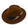 Trendy Fedora Hats Men Women Casual Vintage Caps Bowknot Feather Belt Jazz Cap Britain Derby Luxury Hat Mens Trilby Felt Caps
