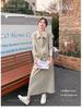Korean Casual Workwear Vest & Skirt Set - Women's Spring/Autumn 2025 Three-Piece Outfit with Round Neck Long Sleeve Top.