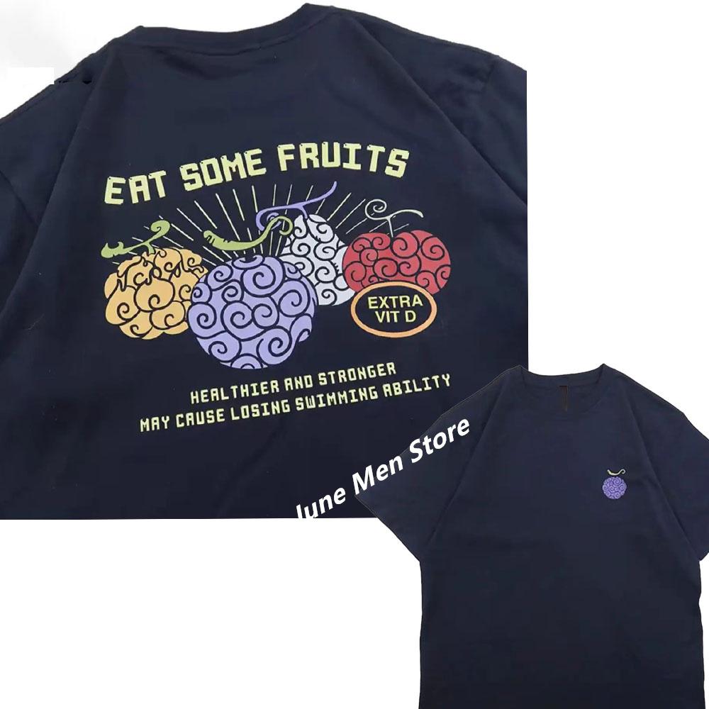 

Японский аниме Devil Nut Printed Pattern Летняя женская мужская футболка с коротким рукавом из чистого хлопка для пар Мужская одежда XXXXXL