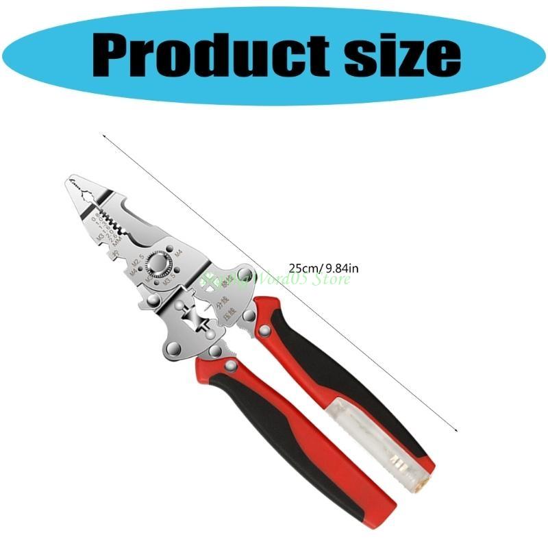 24TE Wire Strippers with Electricity Measurement Function 16 in1 Wire Stripping Plier