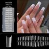 Nail Thin Nail Piece Free Engraving Grinding Trapezoidal Water Drop Almond Scrub Full Paste Half Paste Extension 240 Pieces