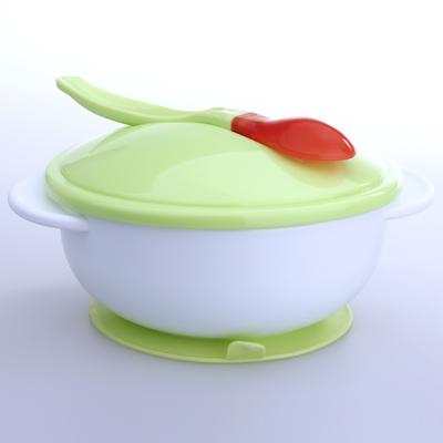 Baby Infant Feeder Bowl With Temperature Sensing Spoon Suction Cup Bowl Slip-resistant Tableware Set