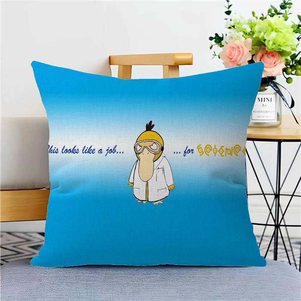 P-Pokemon P-Psyduck 45*45cm Povlak na polštář Potah na polštář Dekorativní povlak na polštář Domácí povlak na polštář Pro polštář na pohovku