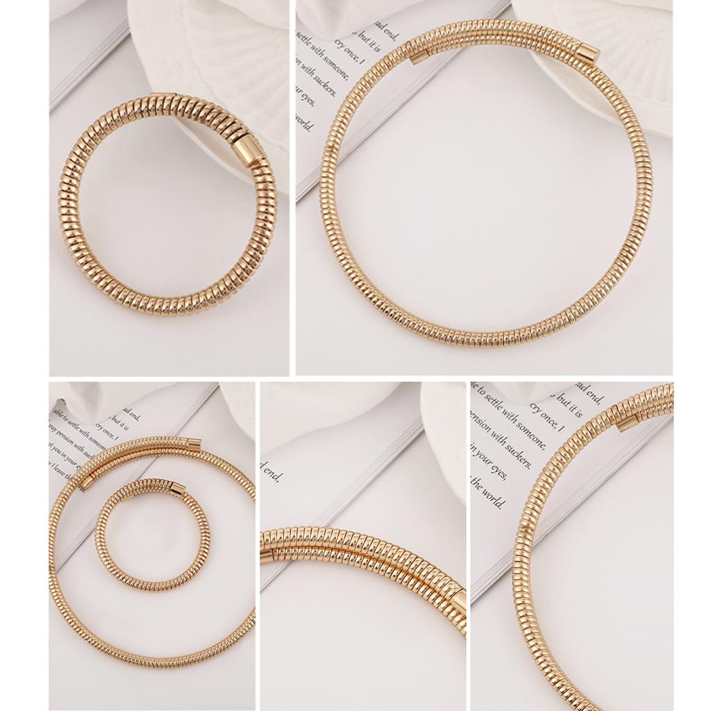 2-teiliges stapelbares mehrschichtiges Armband, stilvoller elastischer Schmuck, wasserdichte Halskette, elastische Armreifen für Modeliebhaber