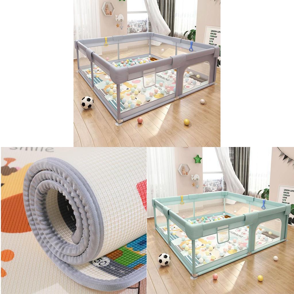 Baby Safety Fencing Playpen Indoor Gate With Ocean Ball And Hand Pull For Crawling And Learning