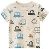 27kids Boys' 2024 Summer Korean Style Cotton Short-Sleeve T-Shirt
