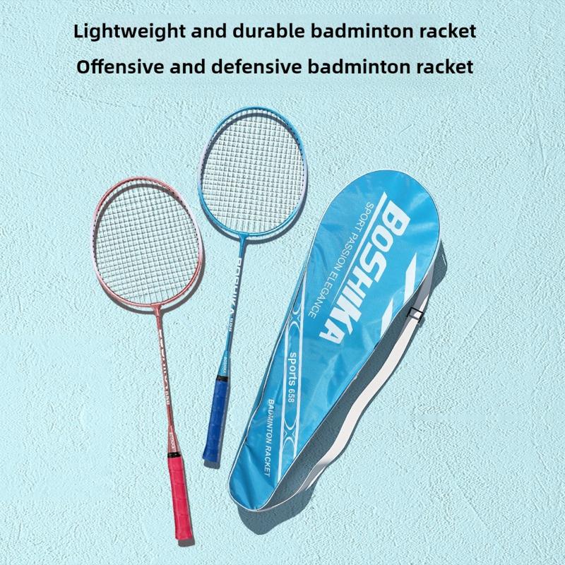 Prodotti Sportivi Nuovissimo Design Telaio in Lega di Ferro Racchette da Badminton Una Coppia Racchetta da Badminton con Borsa Premium per Badminton e 3 Palline