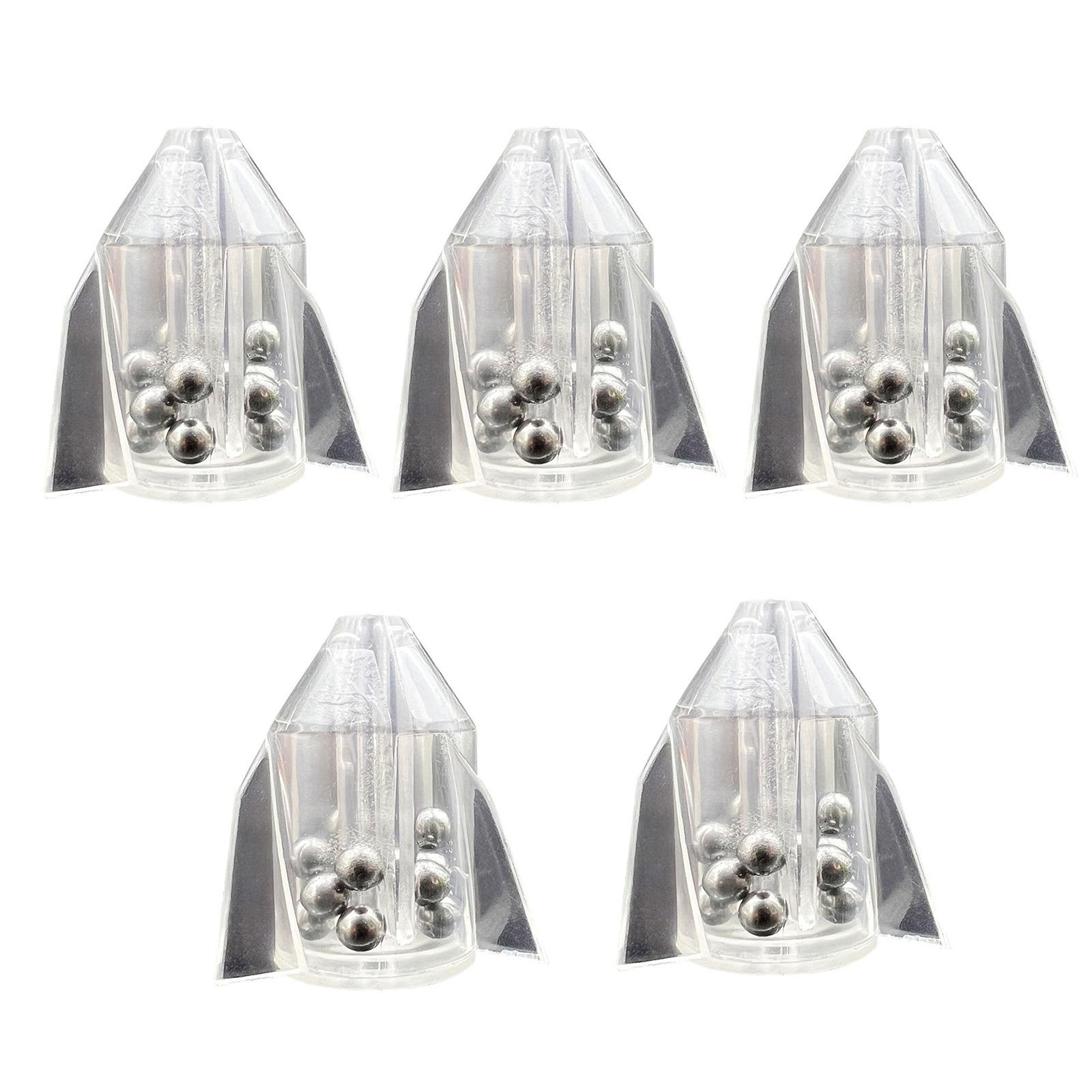 

5 Pack Multifunctional Fishing Attractor for Fishing Outdoor Fishing Line Rattles Fishing Attractor with Ringing Beads S прозорий