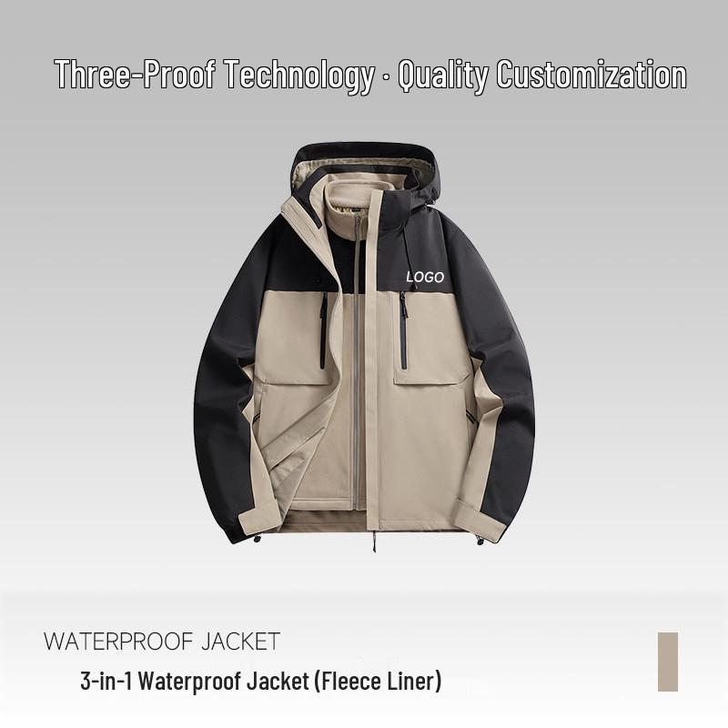 Veste d'alpinisme 3-en-1 BMW avec logo personnalisé - Vêtement d'extérieur Automne/Hiver pour magasin 4S ou vêtements de travail d'équipe