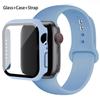 Glas + Gehäuse + Armband für Apple Watch Band 44/40/45/41/38/42/44 mm. Silikonarmband für iWatch Serie 3, 4, 5, 6, SE 78