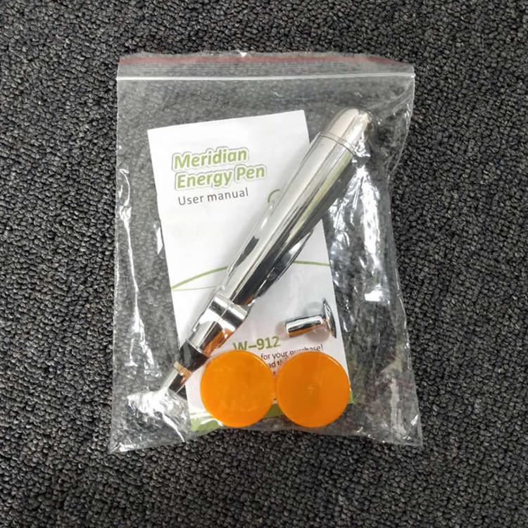 Meridian Pulse Acupressure Pen: 5-Head, 9-Level Intensity Acupuncture Massager with Red Light