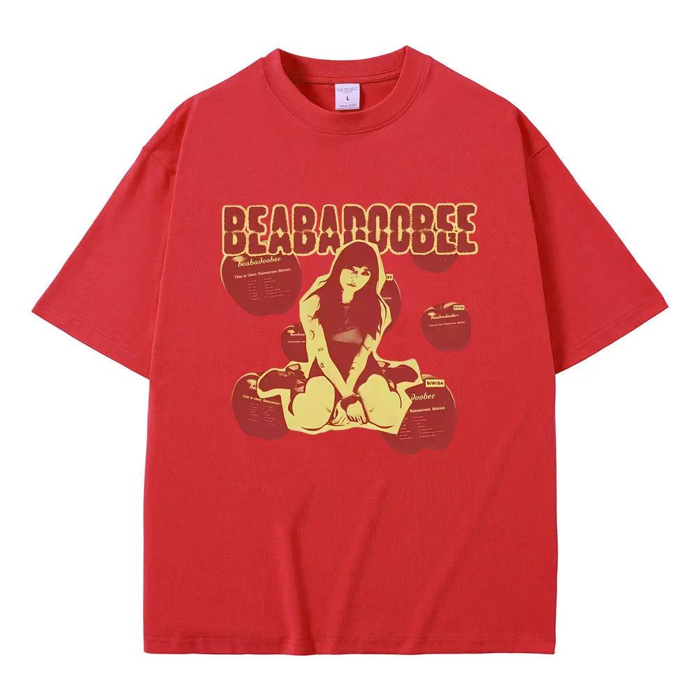 

Take A Bite Beabadoobee Graphic T-shirt Men Women Fashion Pop Music T Shirts Male Vintage Oversized Short Sleeve T-shirts 3XL