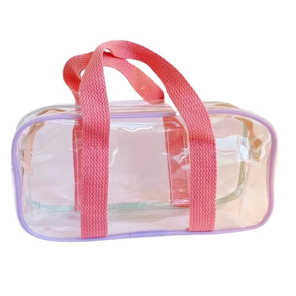 

Large Capacity Transparent Jelly Bag Hot Sale PVC Waterproof Beach Bag Transparent Swimming Storage Bag Outdoor Washing Bag