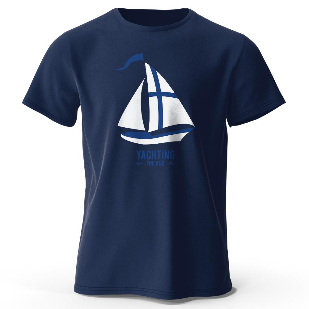 Men's Yachting Graphic Print T-Shirt 100% Cotton Vintage Tops for Summer Oversize Style Women Tees