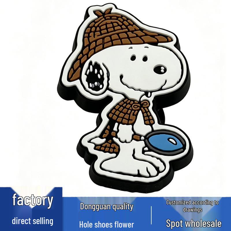 Snoopy Cartoon Flower Shoe Charms - PVC Buckles for Versatile Hole Shoes