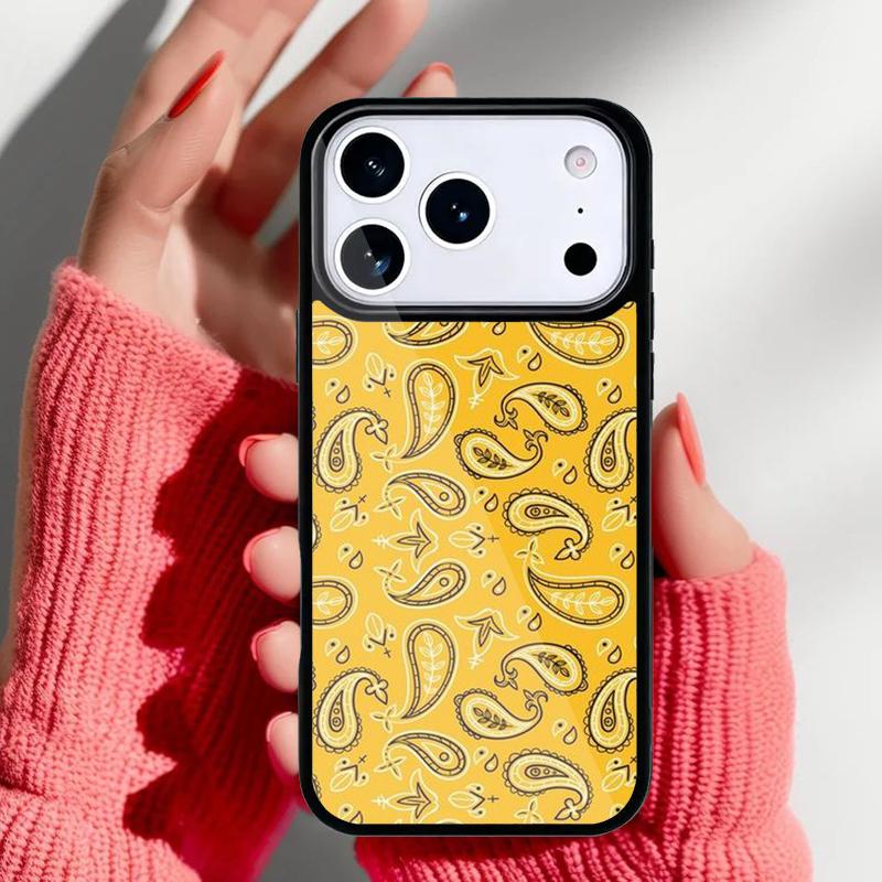 Floral Paisley Pattern Phone Case for iPhone 17 16 15 14 13 Pro Max Back Cover for 12 11 Pro Coque