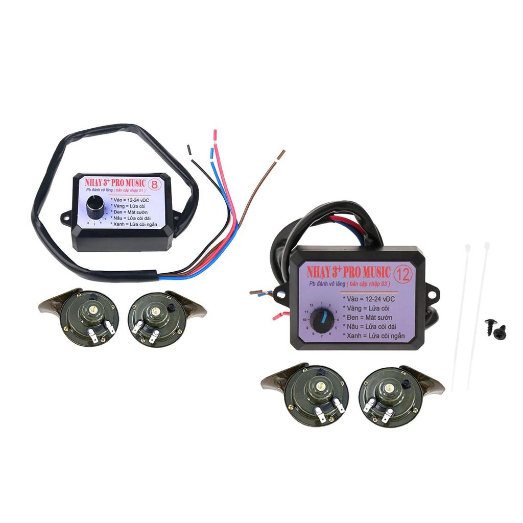 Generic 12V Car Van Electric Horn Controller Set Boat Ship Accessory Replace Parts Lightweight Adjustable Knob Universal