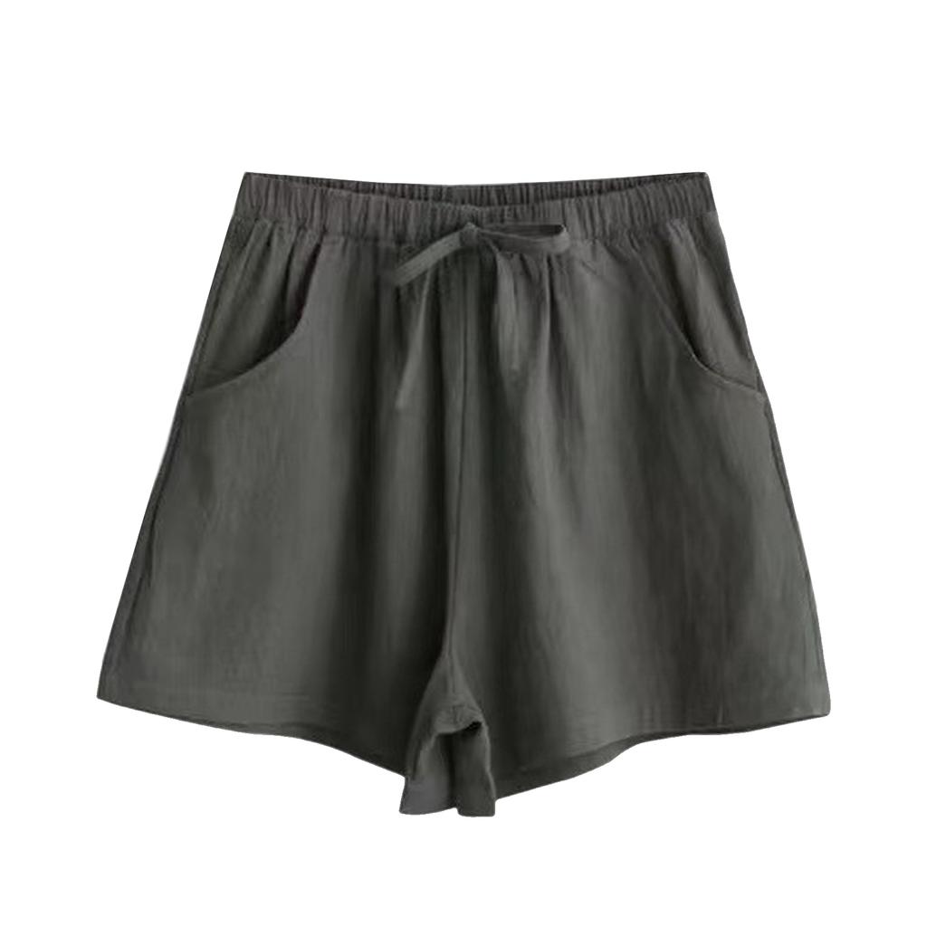 Kids Summer Drawstring Waist Shorts Elastic Waistband Casual Loose Fit Solid Color Lightweight Shorts for Boys and Girls