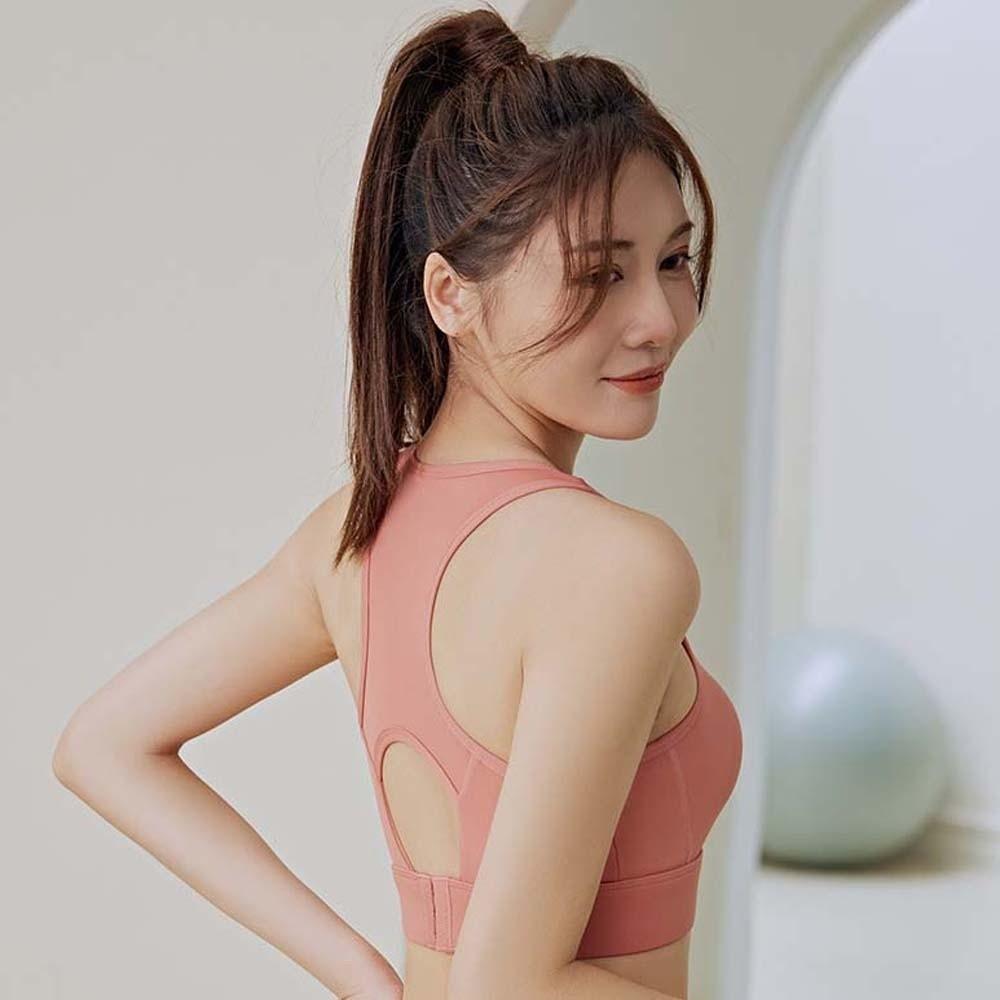 Solid Color I-shaped Sports Bra Anti-shake Design Yoga Underwear Running