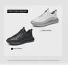Crocodile Pattern Men's Low-Top Trendy Running Shoes with Popcorn Soft Sole