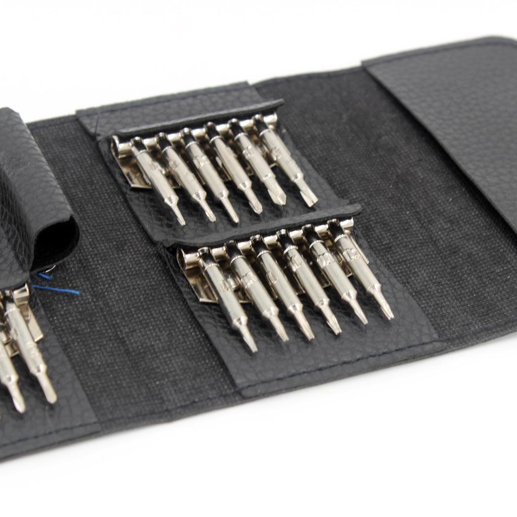 25-in-1 Portable Leather Screwdriver Set for Phone & Laptop Repair