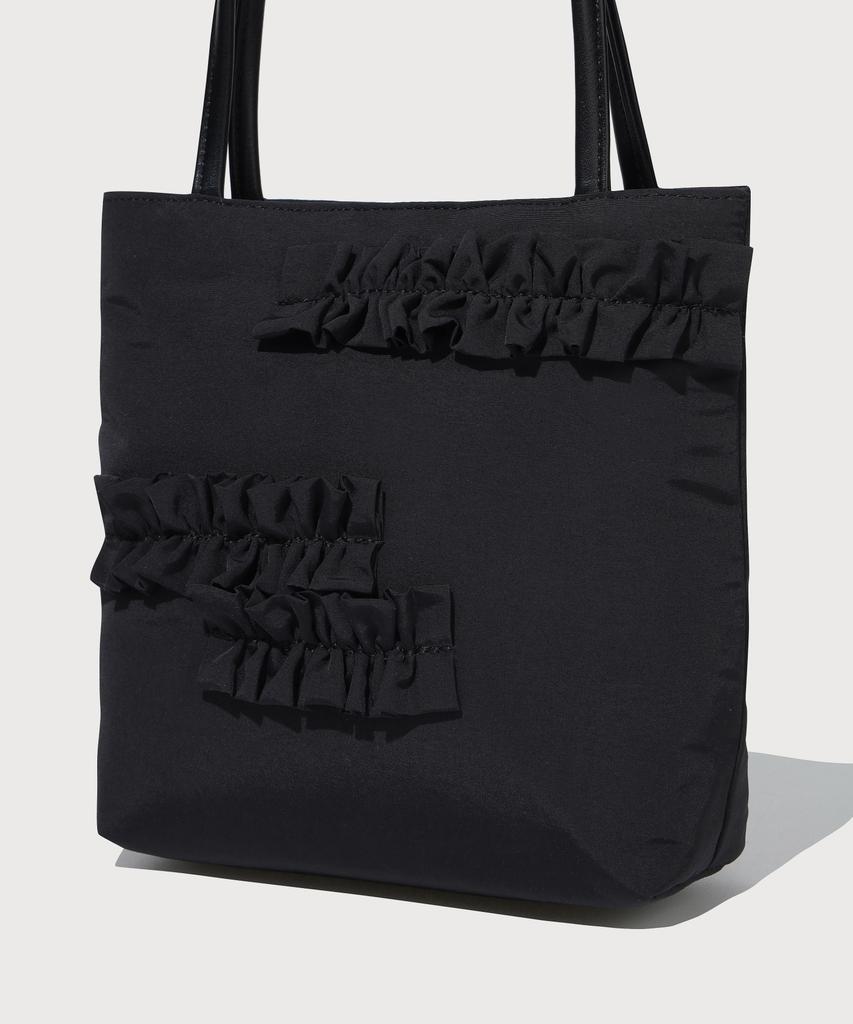 Covernat Woman Frill Tote Bag Black
