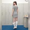 UNIFREE Korean Style Embroidered Waist A-Line Dress