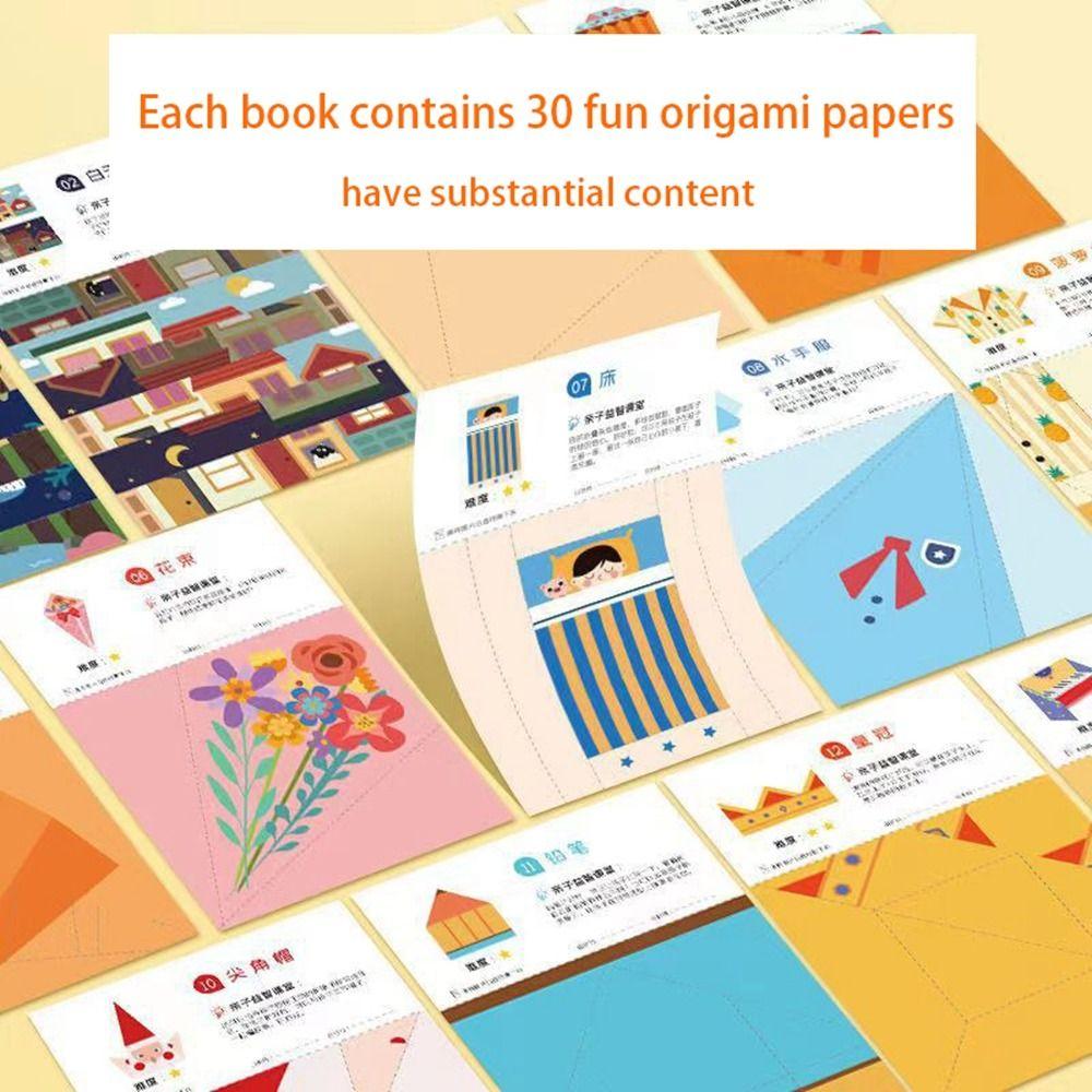 Pattern Children Handmade DIY Craft Paper 3D Puzzle Origami Paper Book Parent-child Interaction