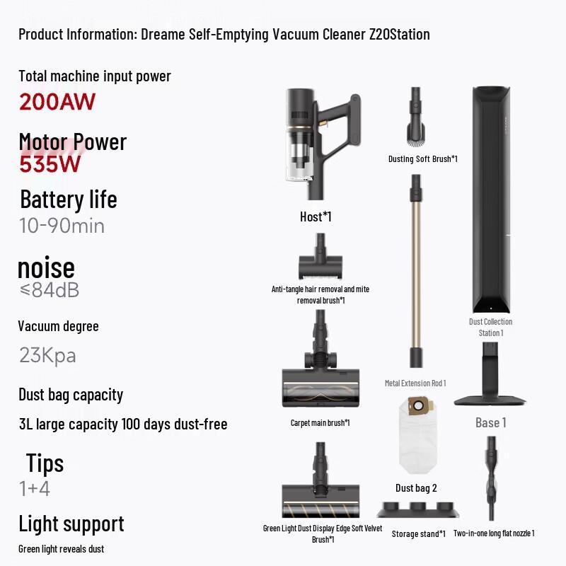 Dreame Station Enhanced Cordless Self-Emptying Vacuum