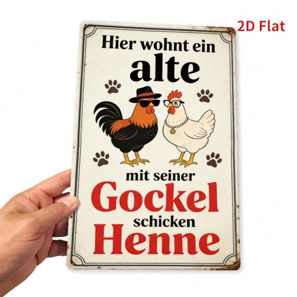 Vintage Rooster Metal Wall Art Farmhouse Decor Garage Bar Man Cave Plaque
