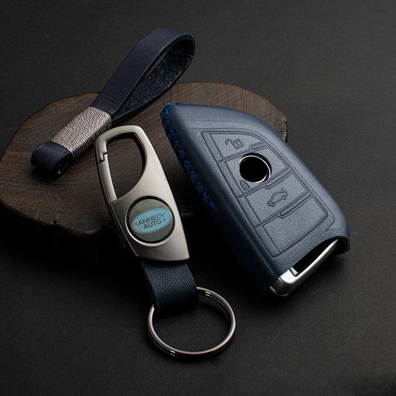 Interior Mouldings Leather Car Key Fob Case Key Cover For BMW 2 3 5 7 Series 6GT X1 X3 X5 X6 F45 F46 G20 G30 G32 G11 G12 F48 G01