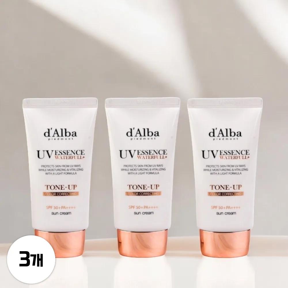 d Alba Vegan Tone-Up Sunscreen Bare Face Pink 50ml 3 Pieces