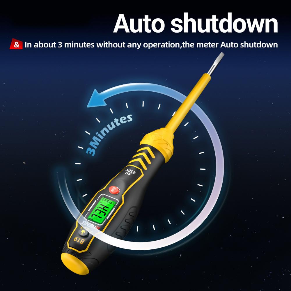 Aneng B19 Noncontact Induction Pen with Screwdriver 30-1000V Three Level Induction Intensity Display Electrical Verification Pen Safety Voltage Tester