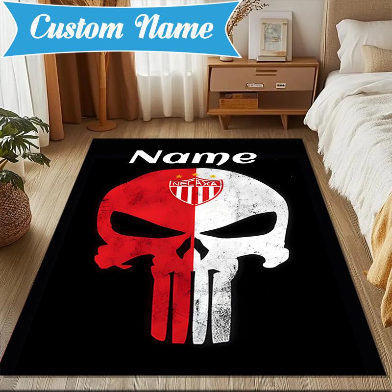Custom Name Necaxa Football Design Rug Game Carpet, Floor Mat for Bedroom Living Room Entryway Rug, Home Decor Idea Gift for Christmas birthday