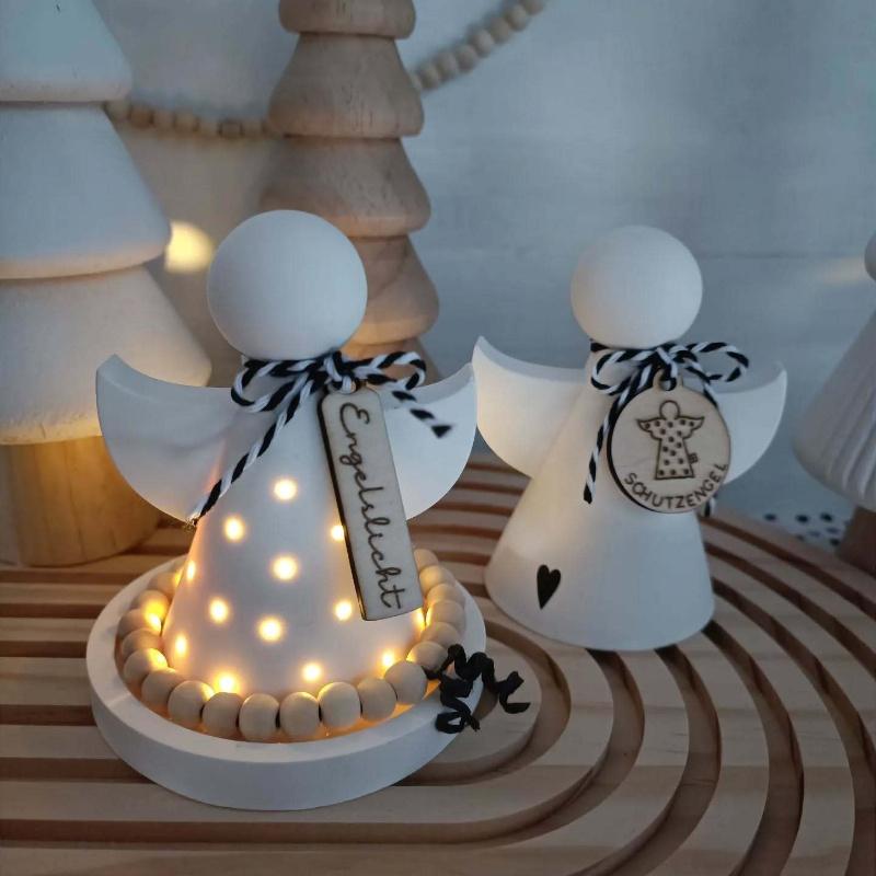 1set Angel Shape Silicone Candle Holder Mold,hollow Angel Design Silicone Mold For Casting Plaster,concrete And Resin