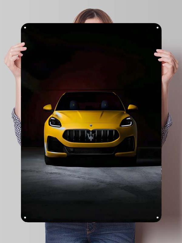 Maserati Classic Car Metal Poster Bedroom Decoration Living Room Decor Men Custom Metal Tin Signs for Garage Wall Art Decoration