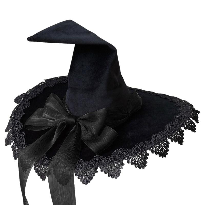 Versatiles Witch Hat Role Playing Hat Stage Performances Hat Carnivals Witch for Costume Parties and Fashion Statements чёрный