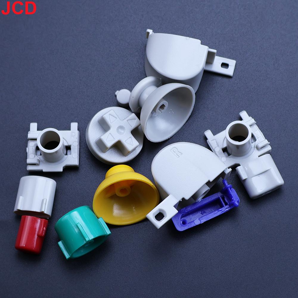 JCD Full Set Button For GameCube NGC Gamepad Power ON OFF Key A B X Y L R D Pads Mod Kit Silicone Pads Rubber Conductive Button