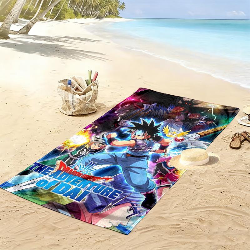 Dragon Quest Print Beach Towel, Large Soft Quick Dry Towel for Beach Camping Swimming