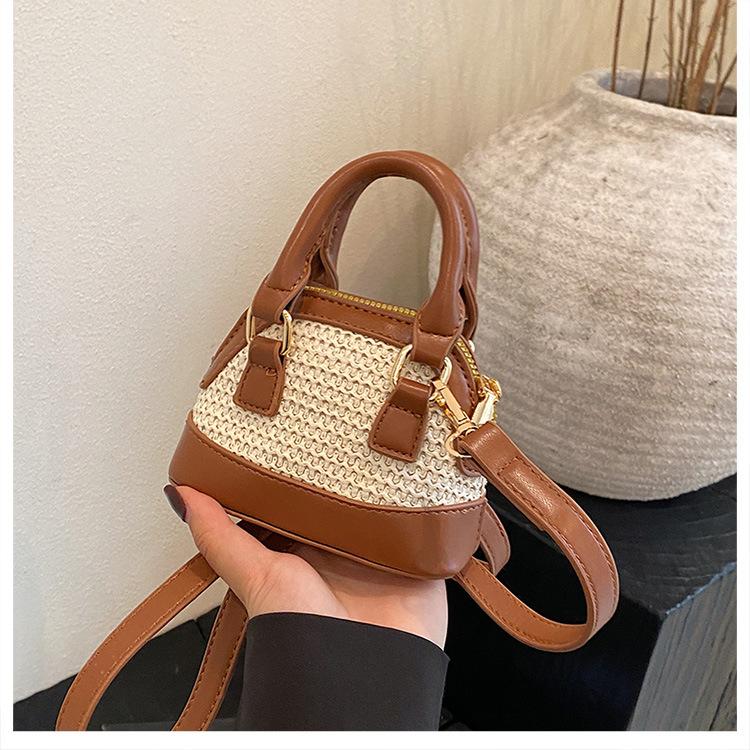 Popular Color Matching Messenger Bag Mini Shell Bag 2025 New Cute Handbag Women's Shoulder Bag