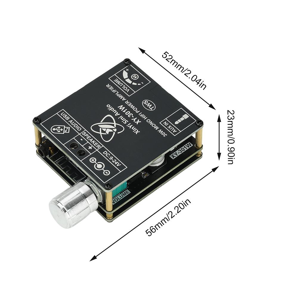 XY-301W Mono 30W Bluetooth Digital Audio Amplifier Board TWS True Wireless Box Connection Stereo DC 9-24V