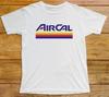 Camiseta AirCal 635 Retrô Anos 1980 Aviação Aérea Pan Am TWA PSA Ozark Califórnia