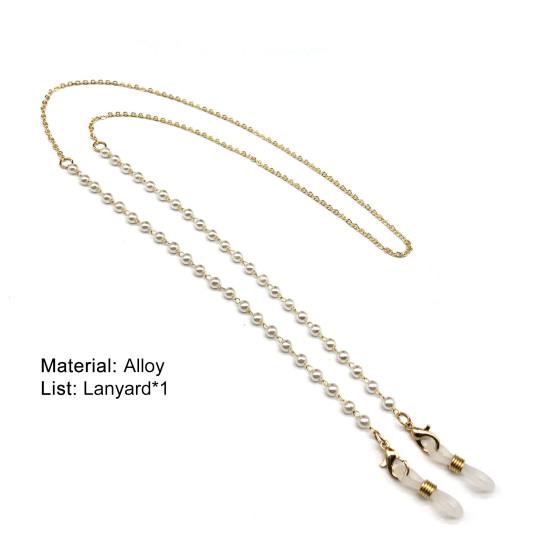 Faux Pearl Wear Resistance Eyeglass Chain Alloy Anti-lost Lightweight Sunglasses Chain Glass Accessories