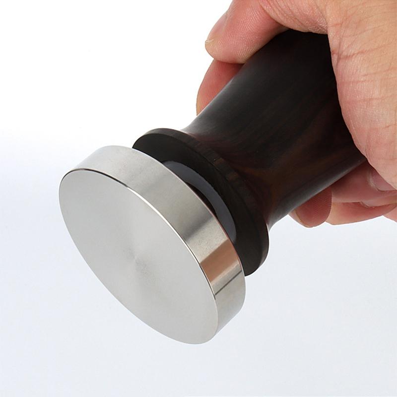 Stainless Steel Coffee Tamper Base Flat Bottom 51/53/58mm Detachable Non-Slip Coffee Leveler for Powder Press Ideal for Cafe Use